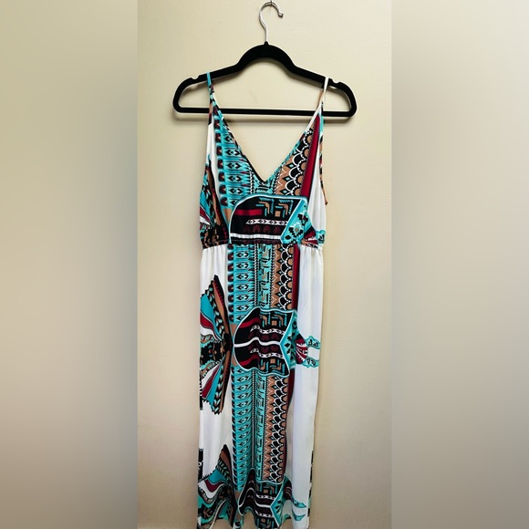 Body Glove Multicolor Geometric Maxi Dress - Picture 3 of 5